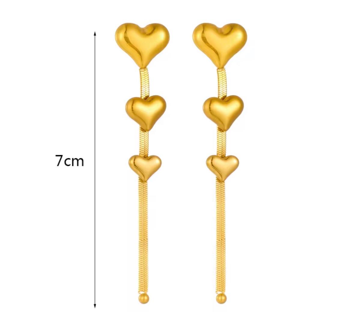 Gold Heart Earrings