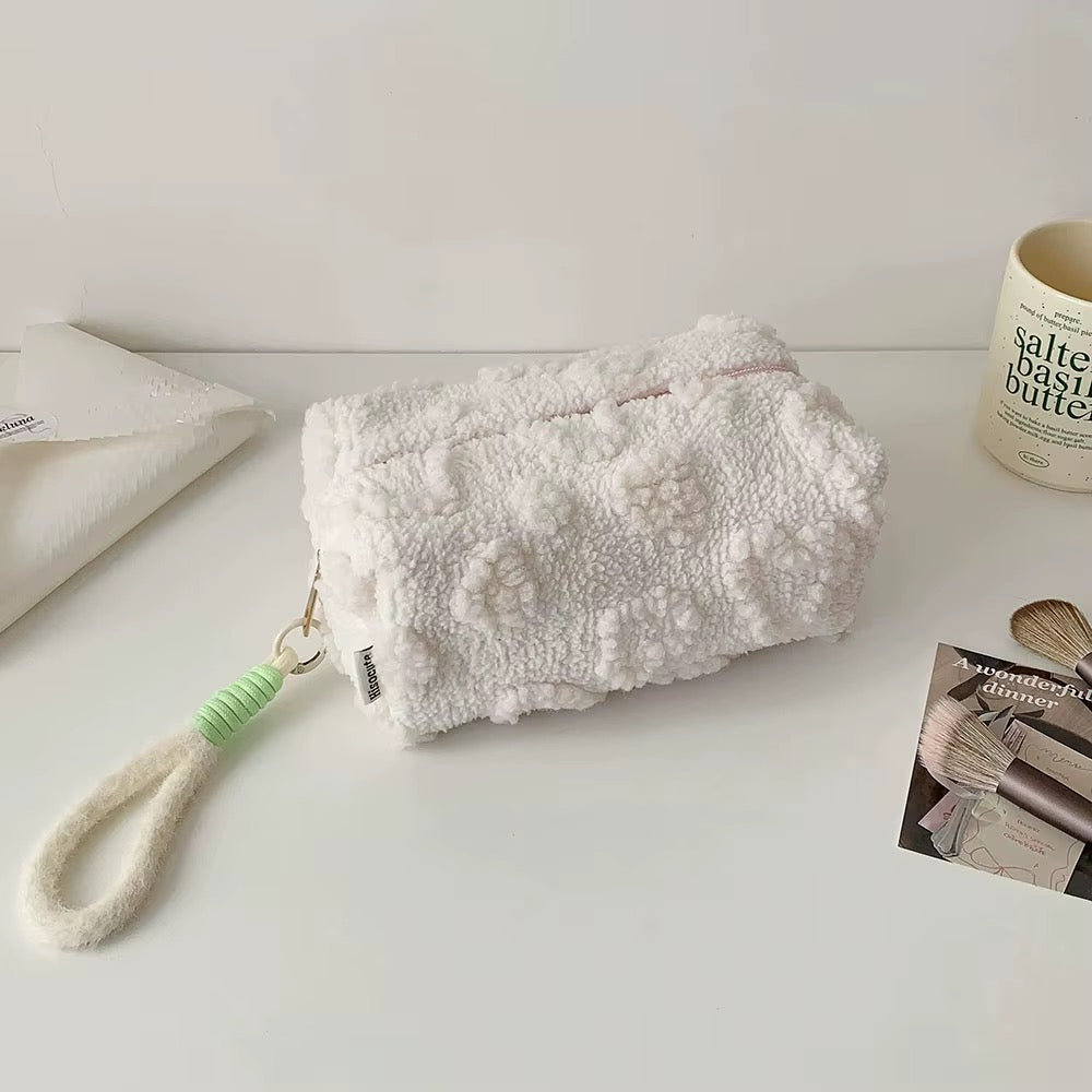 Hearts Plush Makeup Pouch