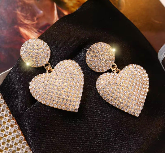 Sparkling Heart Earrings