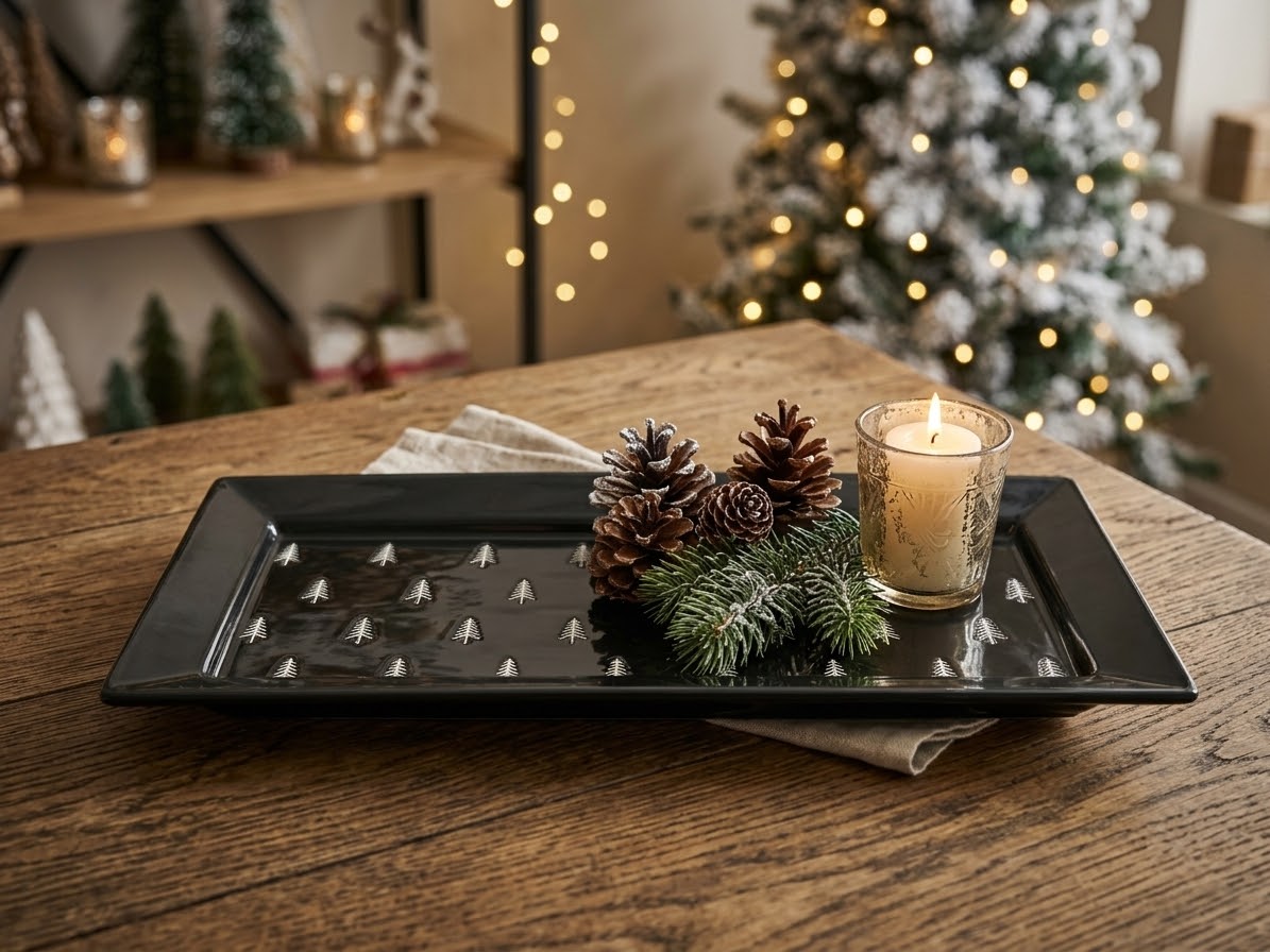 Green Christmas Serving Platter