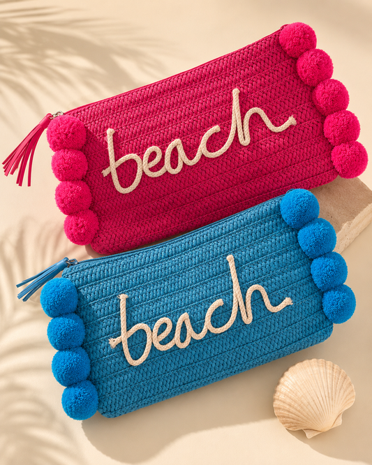 Beach Pompoms Pouch