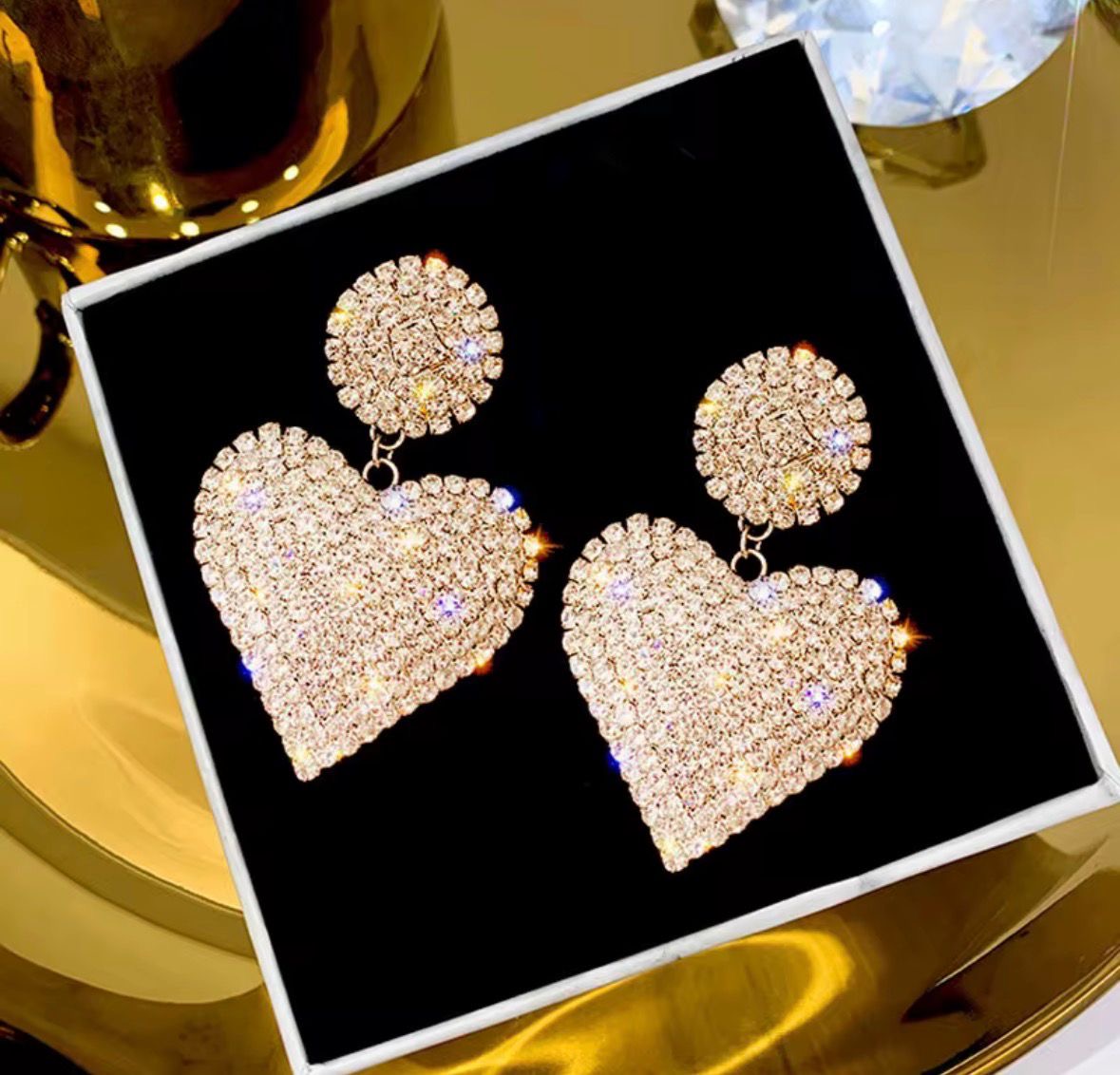 Sparkling Heart Earrings