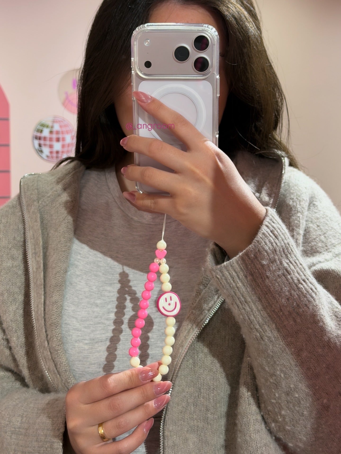 Happy Face Phone Strap