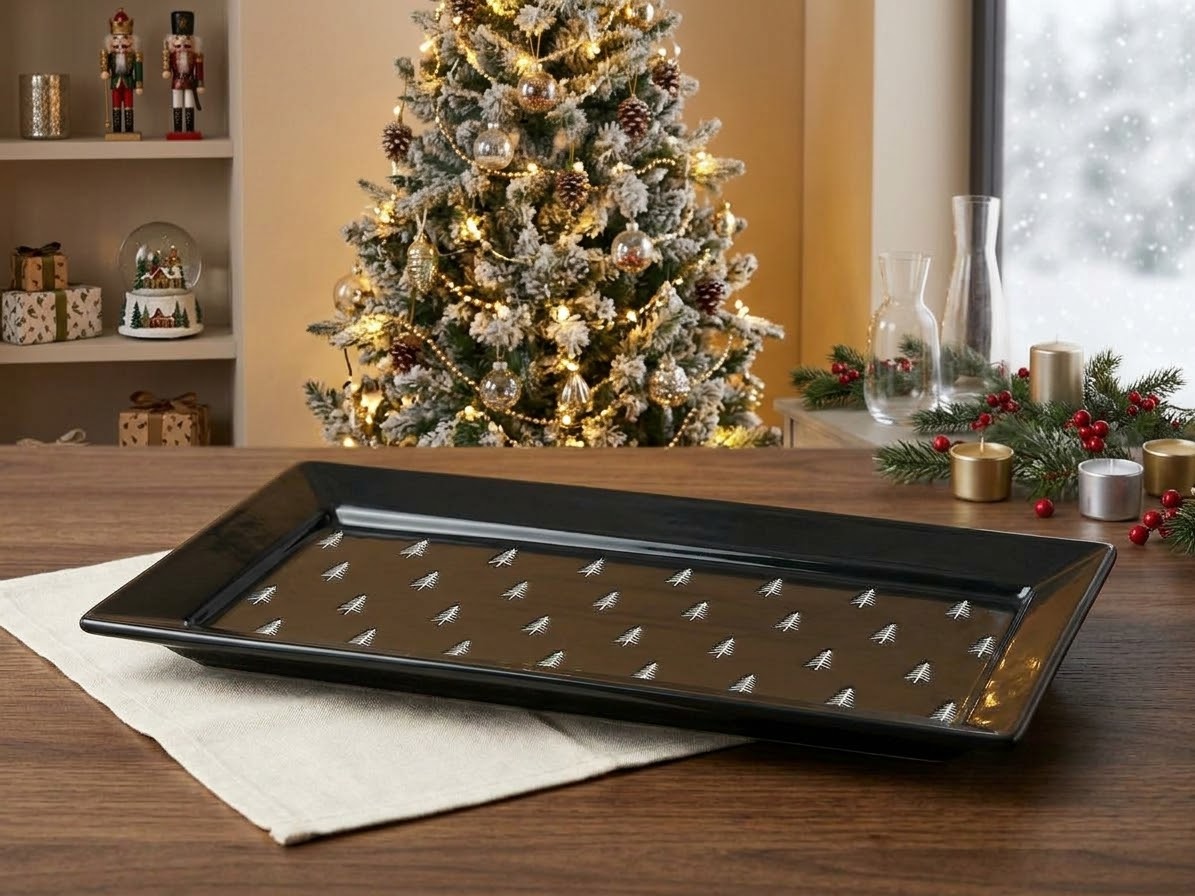 Green Christmas Serving Platter